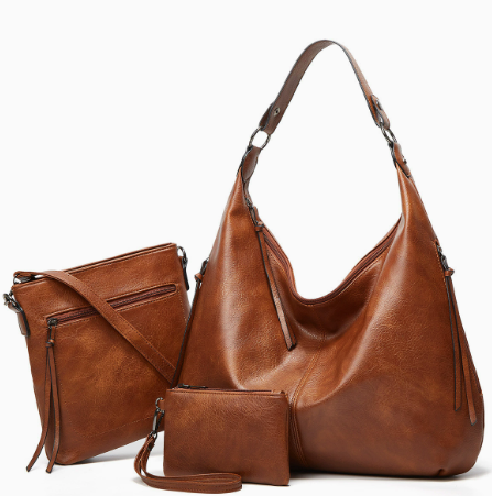 Conjunto de 3 piezas de bolso hobo suave y holgado